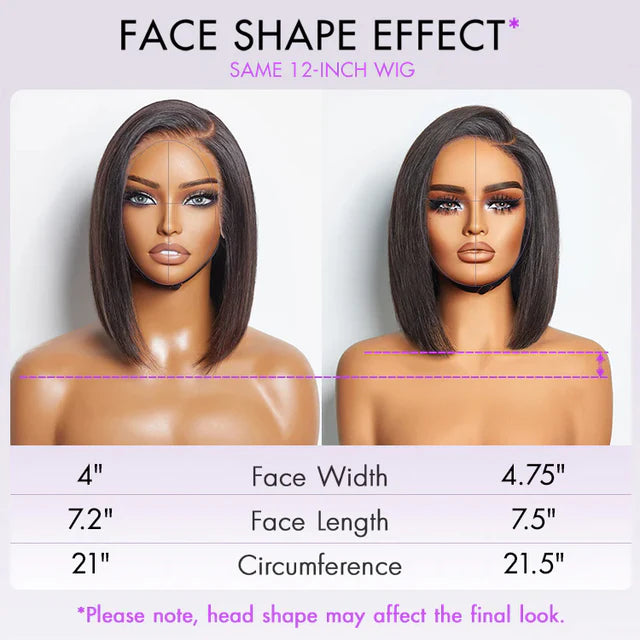 Limited Design | Ombre Highlight Silky Blunt Cut Glueless 5x5 Closure HD Lace Bob Wig Pre-Cut Lace | Large & Small Cap Size