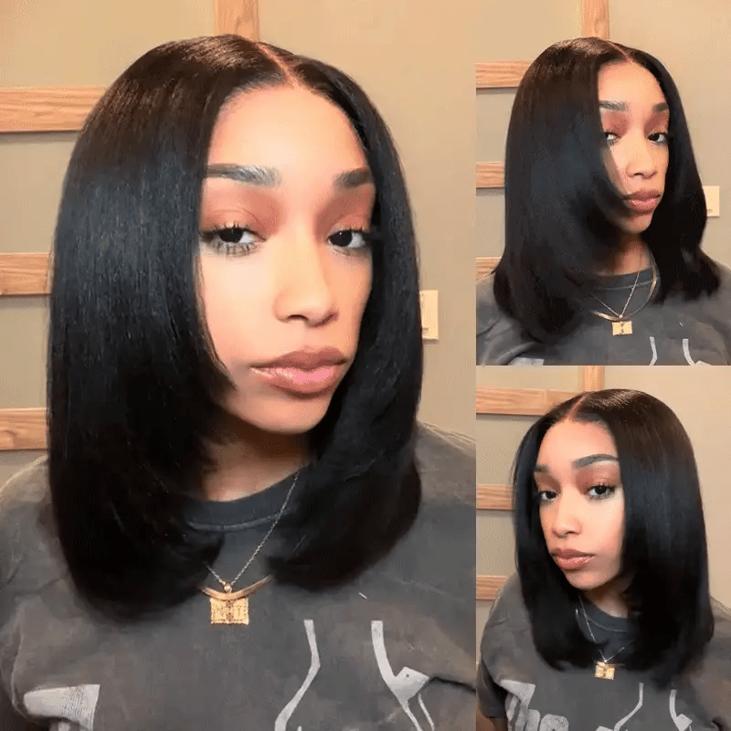 HAIR Bob Hair Wigs Straight 13*4 Lace Front Wigs 100% Human Virgin Hair Wigs